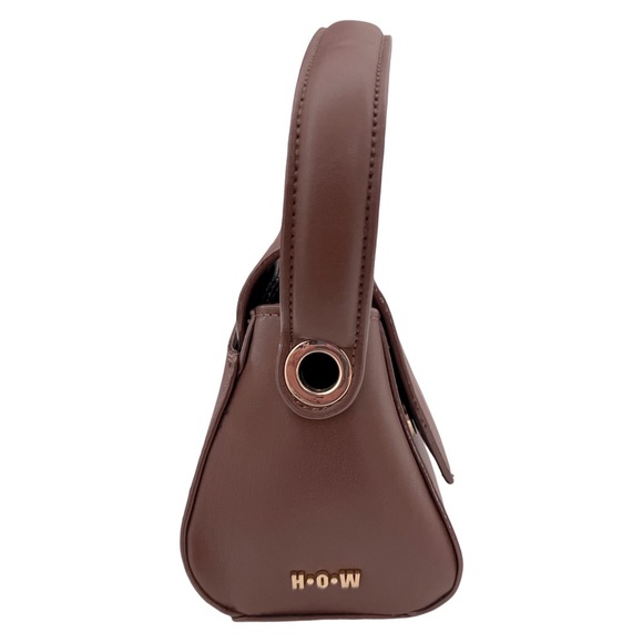 HOUSE OF WANT • We Are Chic Dark Brown Vegan Leather Crossbody Purse Bag Handbag - Picture 2 of 12
